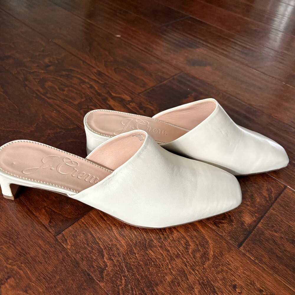 J Crew Cream Mules